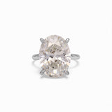 14K White Gold 10.35 Carat Oval Lab Diamond Engagement Ring