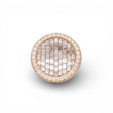 14K Yellow Gold 15.00 Carat Inverted Dome Diamond Ring