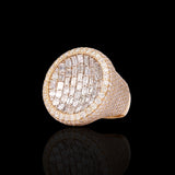 14K Yellow Gold 15.00 Carat Inverted Dome Diamond Ring