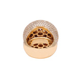 14K Yellow Gold 15.00 Carat Inverted Dome Diamond Ring