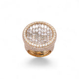 14K Yellow Gold 15.00 Carat Inverted Dome Diamond Ring