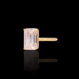 14K Yellow Gold 4.00 Carat Emerald Lab Diamond Engagement Ring