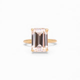 14K Yellow Gold 4.00 Carat Emerald Lab Diamond Engagement Ring