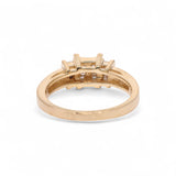 14K Yellow Gold Natural Diamond Engagement Ring