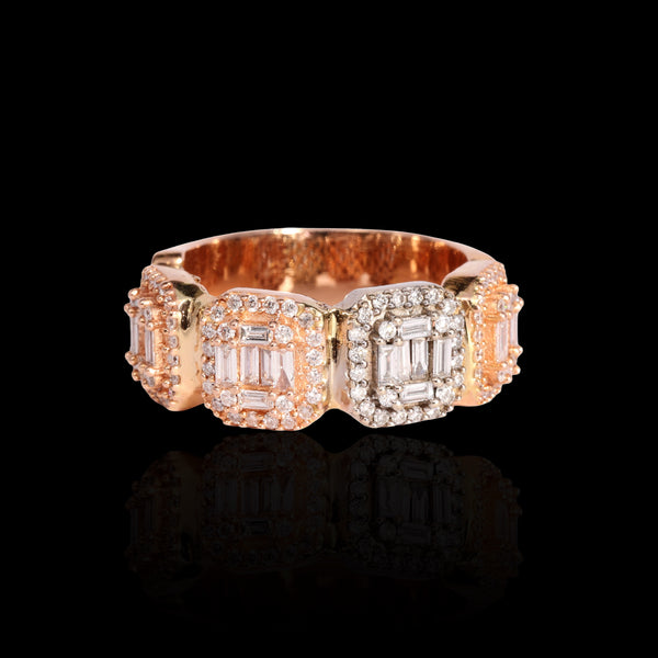 14K Two-Tone Gold 3.00 Carat Prong Set Natural Diamond Ring