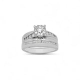 14K White Gold 2.00 Carat Bridal Set Diamond Ring