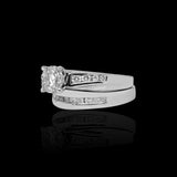 14K White Gold 2.00 Carat Bridal Set Diamond Ring