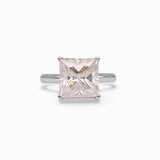 14K White Gold 5.00 Carat Princess Lab Diamond Engagement Ring