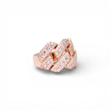Anillo de oro rosa de 14 quilates con diamantes naturales cubanos de 5,00 quilates