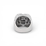 14K White Gold 8.00 Carat Cluster Natural Diamond Ring