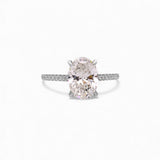 14K White Gold 2.01 Carat Oval Lab Diamond Engagement Ring