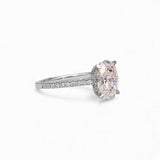 14K White Gold 2.01 Carat Oval Lab Diamond Engagement Ring
