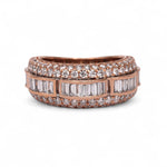 Front of Rose Gold Natural Diamond ring 