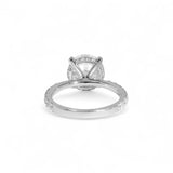 14K White Gold 3.80 Carat Round Lab Diamond Engagement Ring