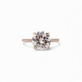 14K Yellow Gold 3.51 Carat Round Lab Diamond Engagement Ring