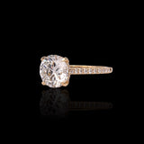 14K Yellow Gold 3.51 Carat Round Lab Diamond Engagement Ring