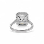 Natural Diamond ring with a clear gemstone on a white background
