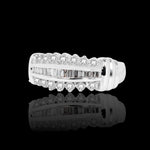 Diamond ring with a black background