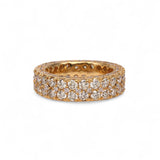 14K Yellow Gold 6.50 Carat Eternity Engagement Diamond Ring