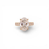 14K Yellow Gold 5.00 Carat Oval Lab Diamond Engagement Ring