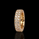 14K Yellow Gold 6.50 Carat Eternity Engagement Diamond Ring