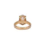 14K Yellow Gold 5.00 Carat Oval Lab Diamond Engagement Ring
