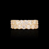 14K Yellow Gold 14.20 Carat Natural Diamond Eternity Ring