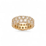 14K Yellow Gold 14.20 Carat Natural Diamond Eternity Ring