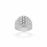 Anillo de oro blanco de 14 quilates con diamante natural de 1,00 quilates tipo "Nugget"