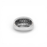 Anillo de aniversario de oro blanco de 14 quilates con diamante negro natural de 1,50 quilates