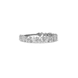 14K White Gold Half-Eternity Band 2.44 Carat Heart Lab Diamond Ring