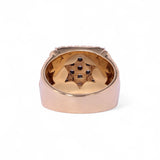 14K Yellow Gold 6.21 Carat Natural Diamond Square Dome Ring