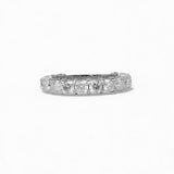 14K White Gold Half-Eternity Band 2.74 Carat Cushion Lab Diamond Ring