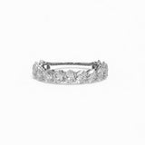 14K White Gold Half-Eternity Band 2.26 Carat Pear Lab Diamond Ring