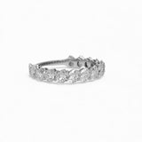 14K White Gold Half-Eternity Band 2.26 Carat Pear Lab Diamond Ring