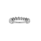 14K White Gold Half-Eternity Band 2.26 Carat Pear Lab Diamond Ring