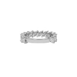 14K White Gold Half-Eternity Band 1.91 Carat Marquise Lab Diamond Ring