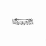 14K White Gold Half-Eternity Band 1.91 Carat Marquise Lab Diamond Ring