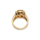 14K Yellow Gold 2.52 Carat Natural Diamond Square Layered Cluster Ring