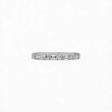 14K White Gold Half-Eternity Band 1.00 Carat Emerald Lab Diamond Ring