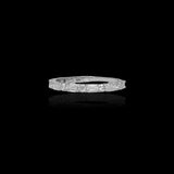 14K White Gold Half-Eternity Band 1.00 Carat Emerald Lab Diamond Ring