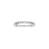 14K White Gold Half-Eternity Band 1.00 Carat Emerald Lab Diamond Ring