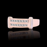 14K Rose Gold Two-Row 1.25 Carat Natural Diamond Ring