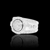14K White Gold 0.70 Carat Natural Diamond Round Center Spinner Ring