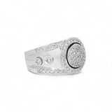 14K White Gold 0.70 Carat Natural Diamond Round Center Spinner Ring
