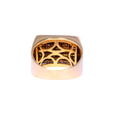 14K Yellow Gold 3.00 Carat Natural Diamond Rectangle Invisible Set Ring
