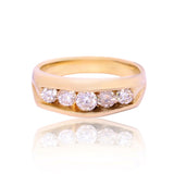 14K Yellow Gold 1.50 Carat Natural Diamond Wedding Band Ring