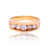 14K Yellow Gold 1.50 Carat Natural Diamond Wedding Band Ring