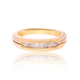 14K Yellow Gold 0.50 Carat Natural Diamond Wedding Band Ring