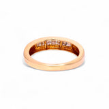 Anillo de boda de oro amarillo de 14K con diamante natural de 0,50 quilates